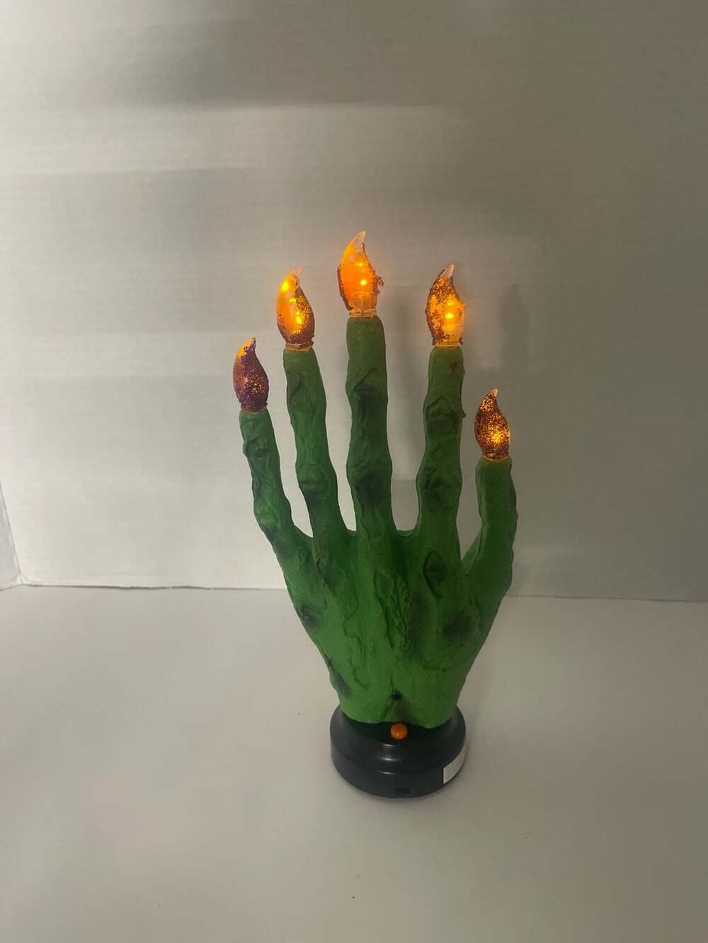 Gemmy Lighted Flickering Witch Hand Candle Halloween Prop Decor